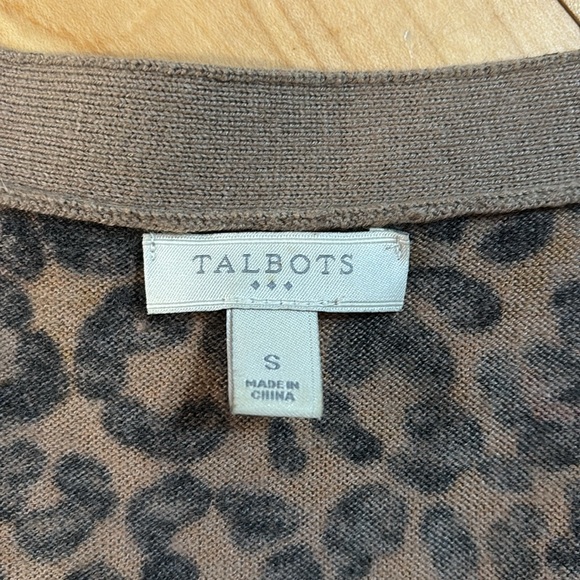 Leopard print cotton/poly/wool cardigan - Picture 4 of 6